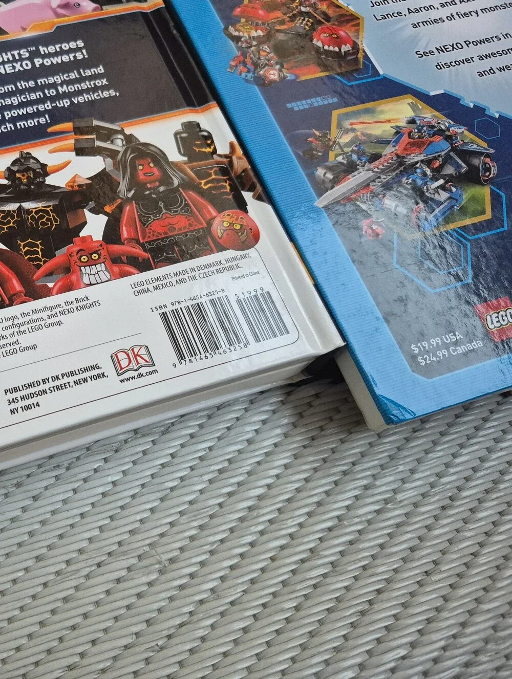 Two LEGO Nexo Knights Books With Minifigures